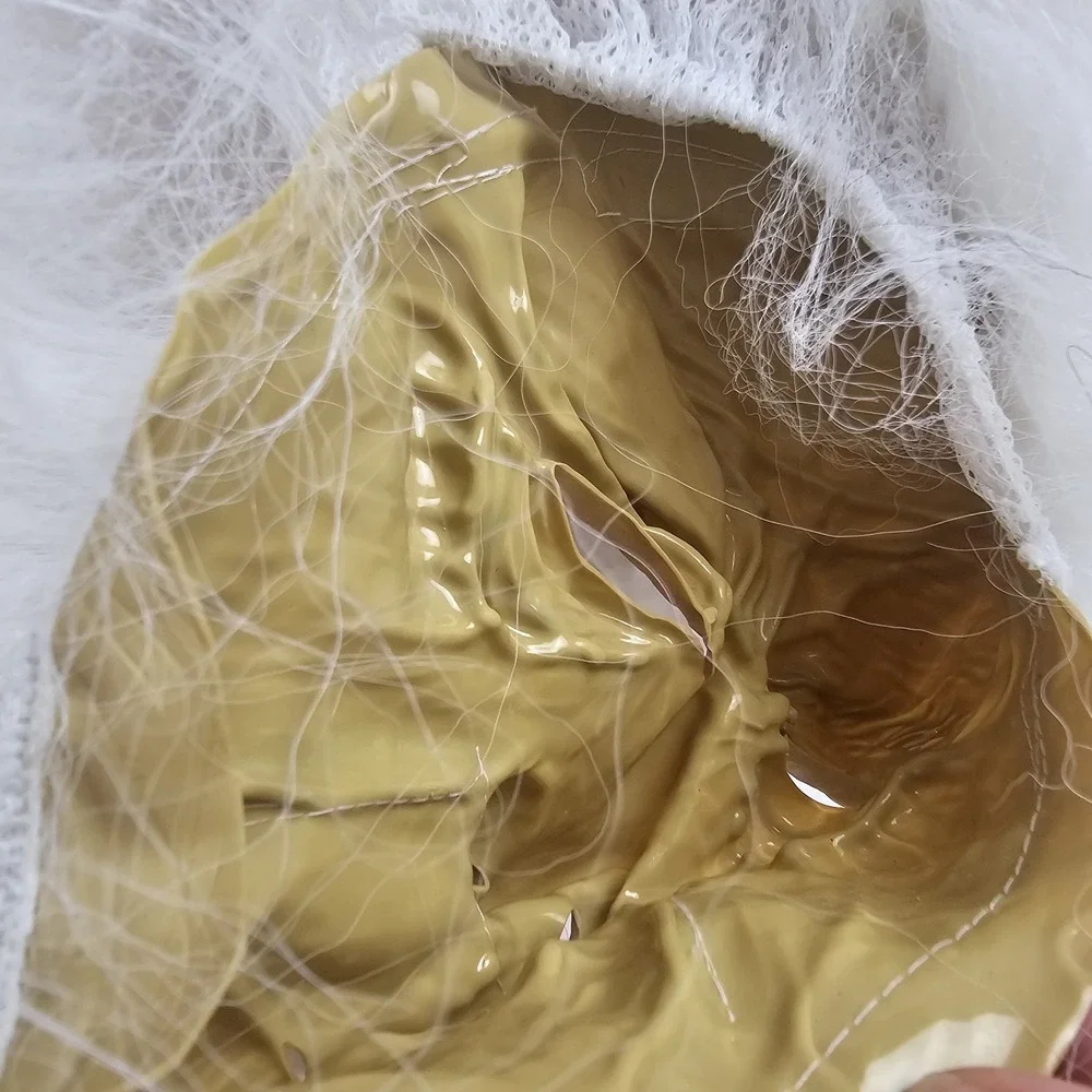 Scary Old Elderly Wizard Man Adult Mask White Long Beard Hair Latex Halloween